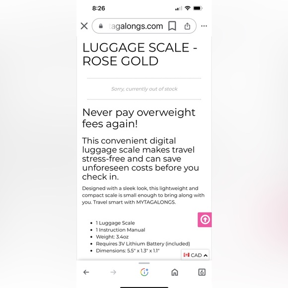 My Tagalongs Luggage Scale ✈️ - Picture 4 of 5